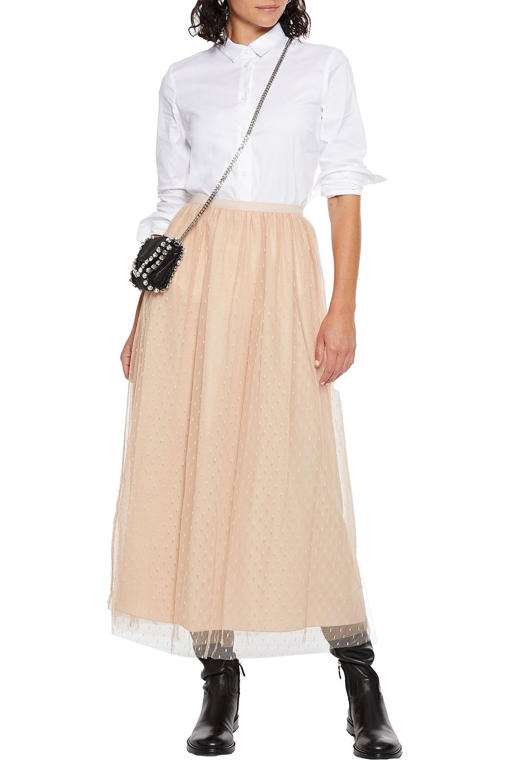 REDVALENTINO Cotton-blend Oxford shirt
