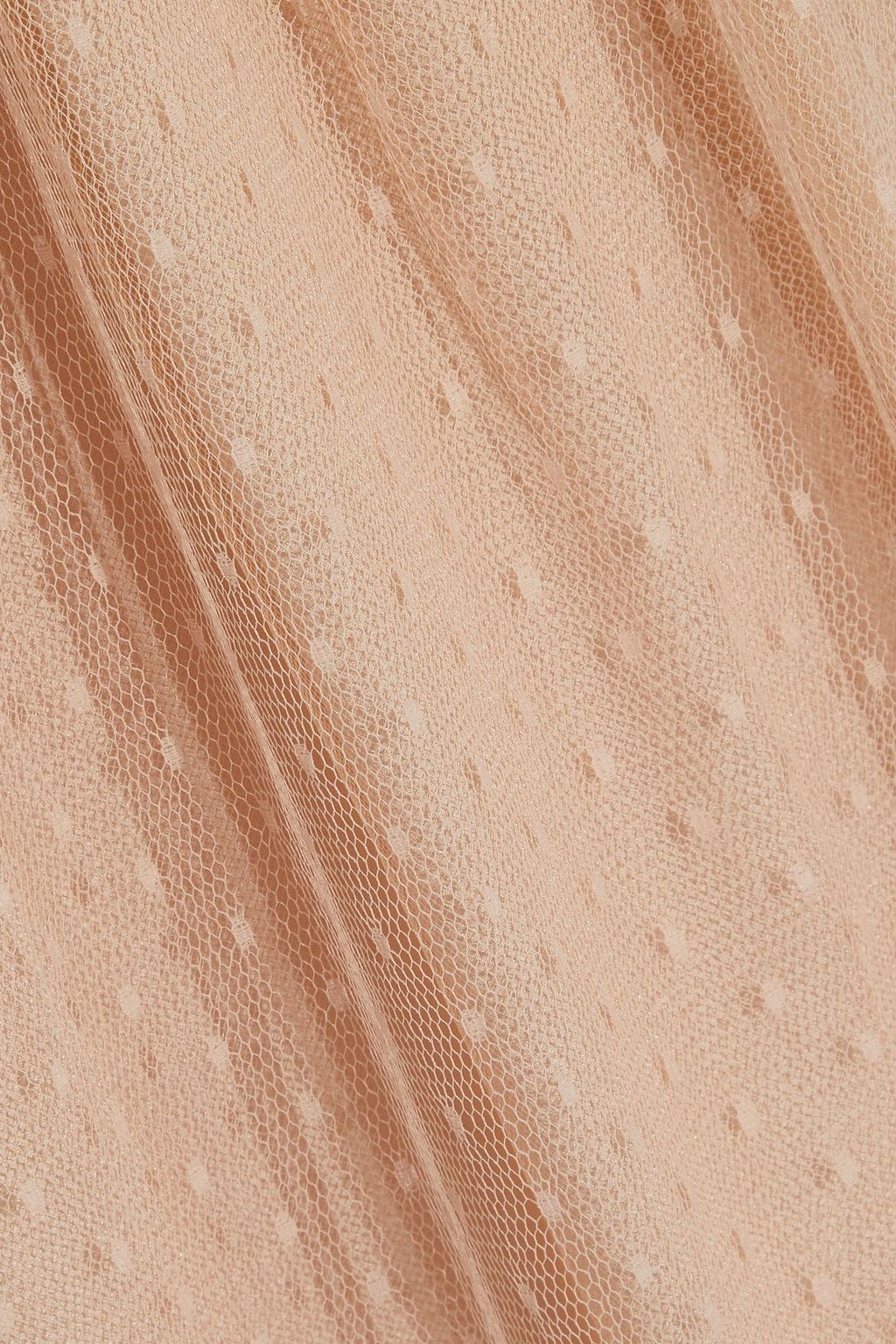 REDVALENTINO Gathered point d'esprit midi skirt