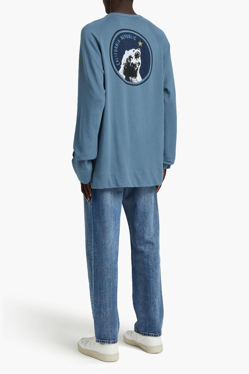 JAMES PERSE Raglan printed Supima cotton-terry sweatshirt