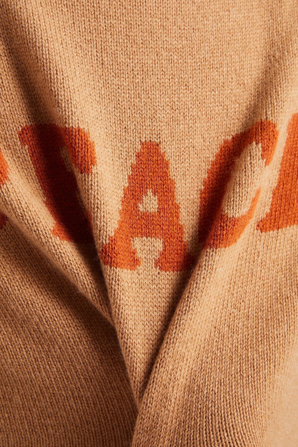 SANDRO Intarsia wool and cashmere-blend sweater