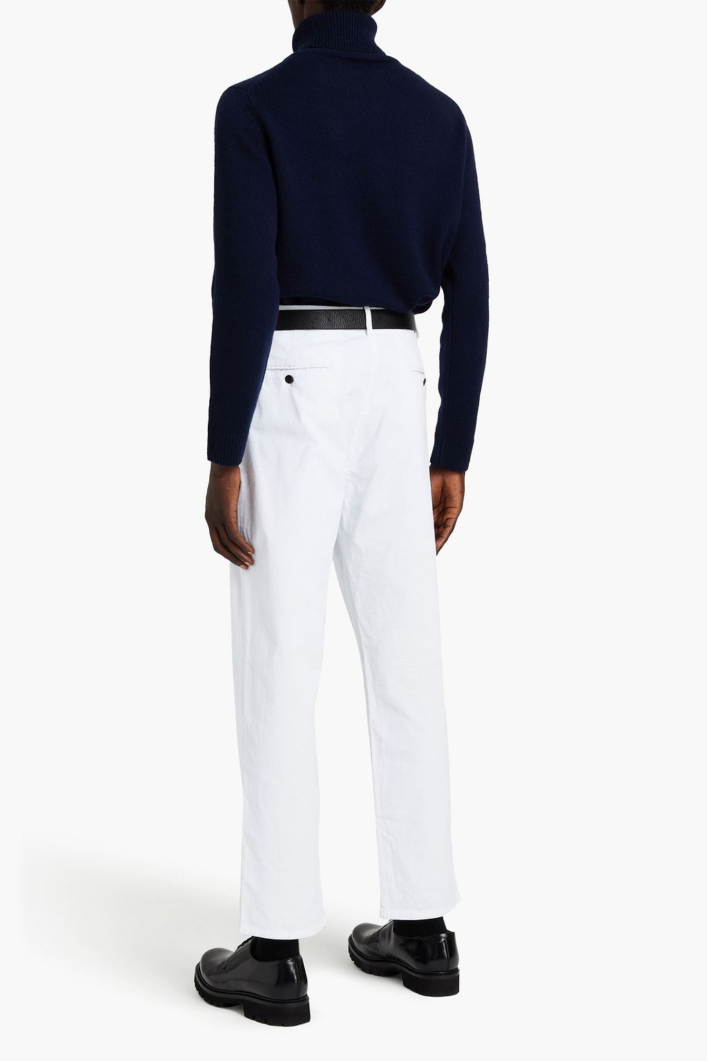 SANDRO Mélange wool-blend turtleneck sweater
