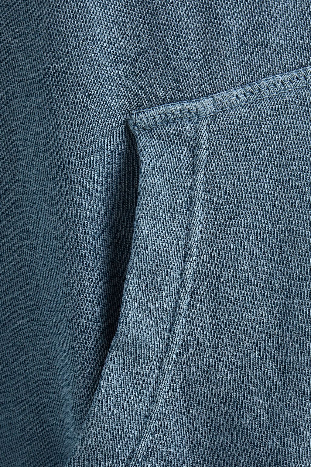 JAMES PERSE French cotton-terry drawstring zip-up hoodie