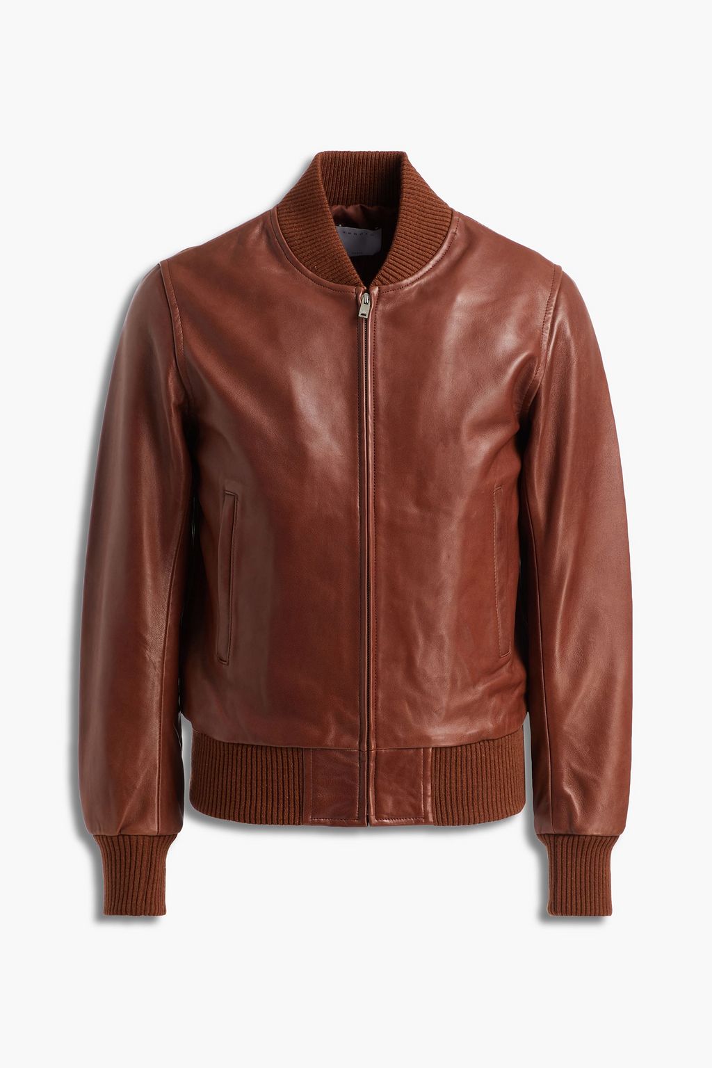 sandro leather jacket mens