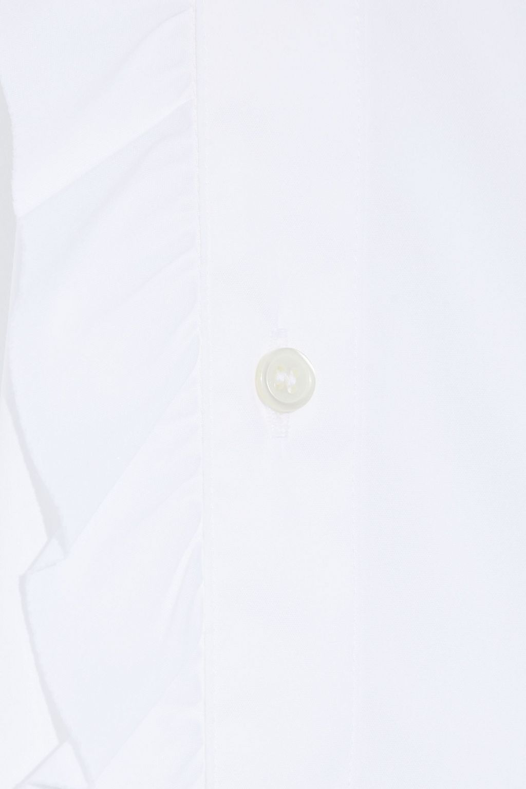 REDVALENTINO Ruffled cotton-blend poplin shirt