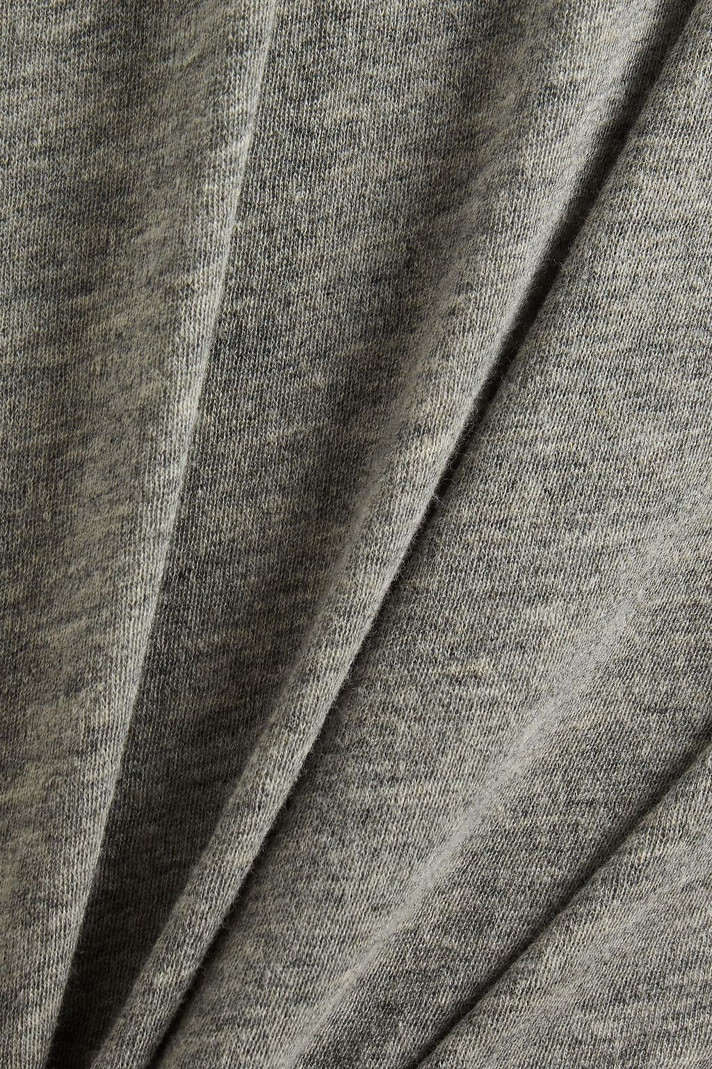 JAMES PERSE Mélange cotton-jersey Henley T-shirt