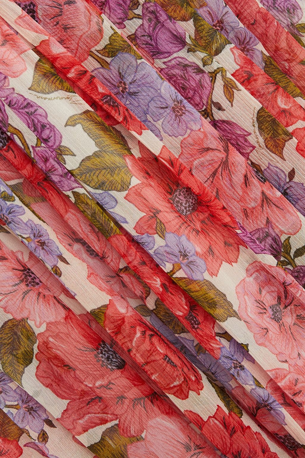 ZIMMERMANN Ruffled floral-print silk-crepon maxi dress