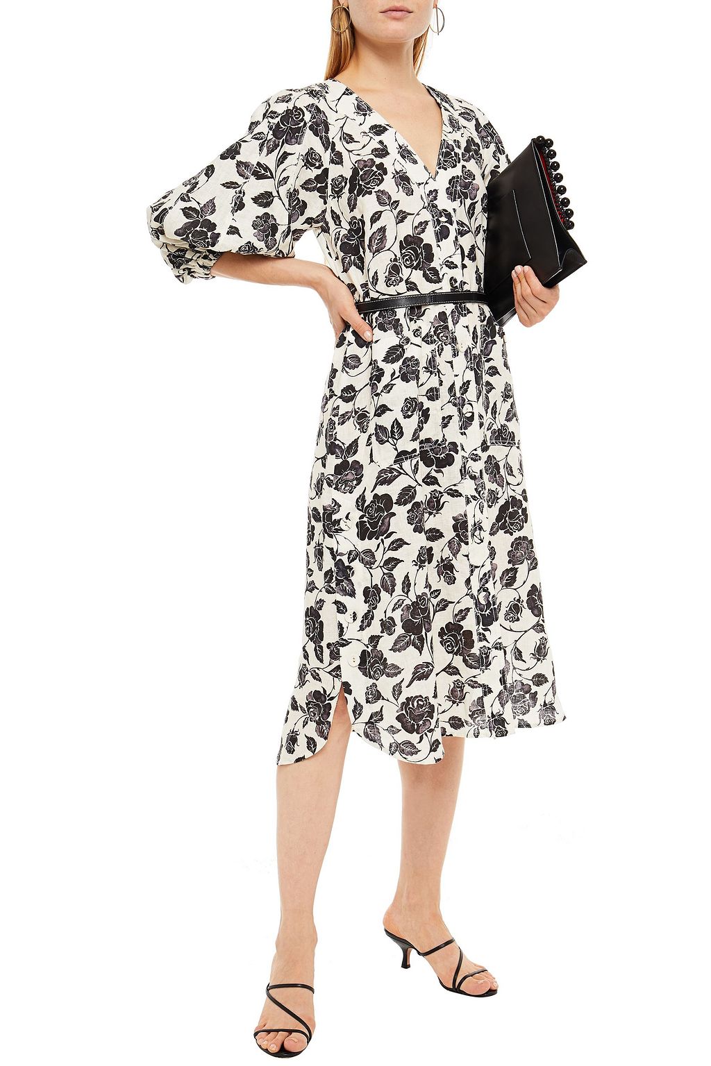 ZIMMERMANN The Lovestruck Day belted slub linen midi dress