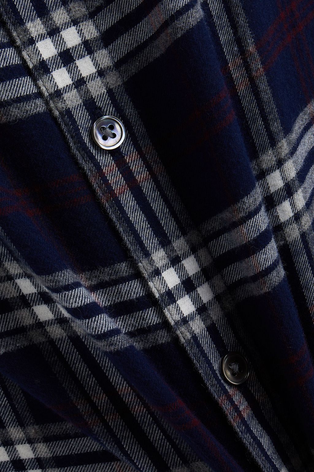 JAMES PERSE Slim-fit checked cotton-flannel shirt