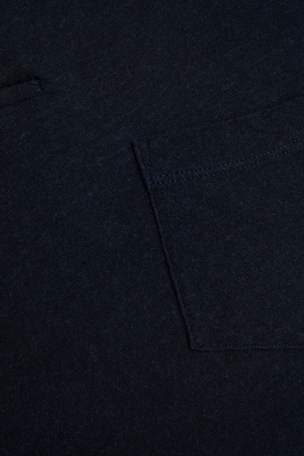 JAMES PERSE Brushed mélange cotton-jersey polo shirt