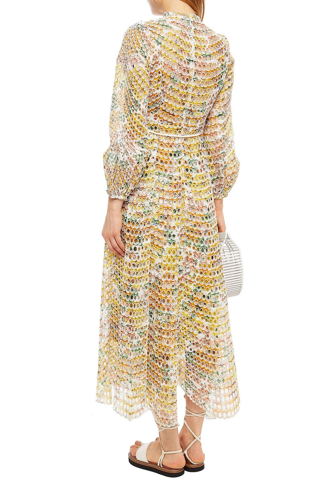 ZIMMERMANN Poppy floral-print broderie anglaise midi dress