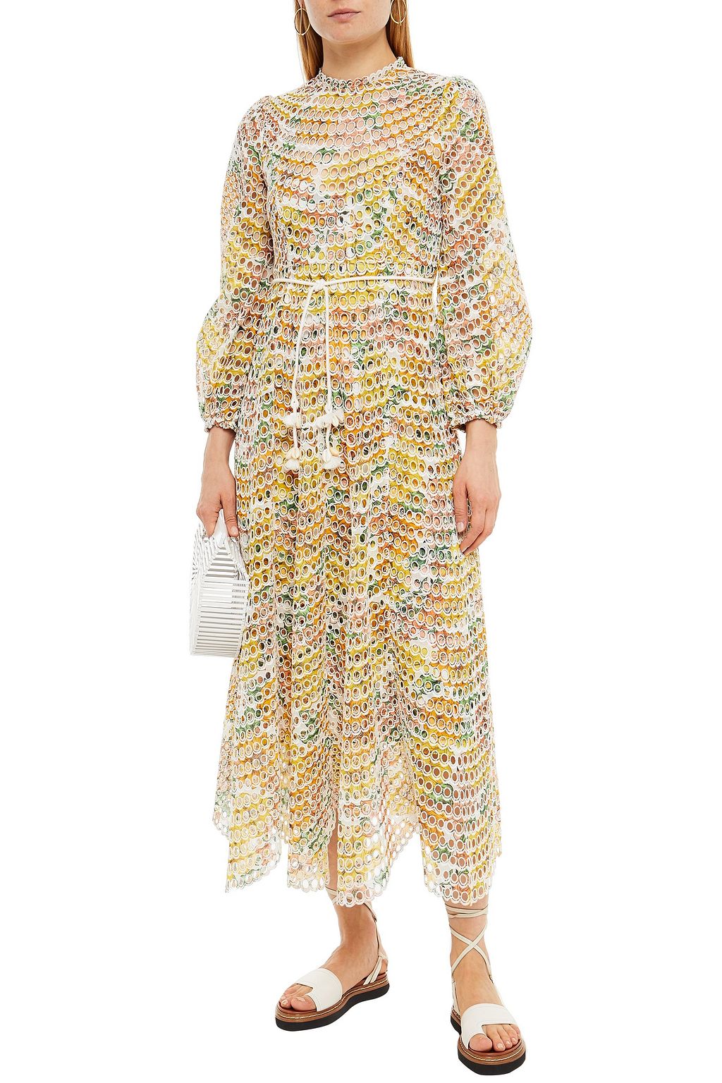 ZIMMERMANN Poppy floral-print broderie anglaise midi dress