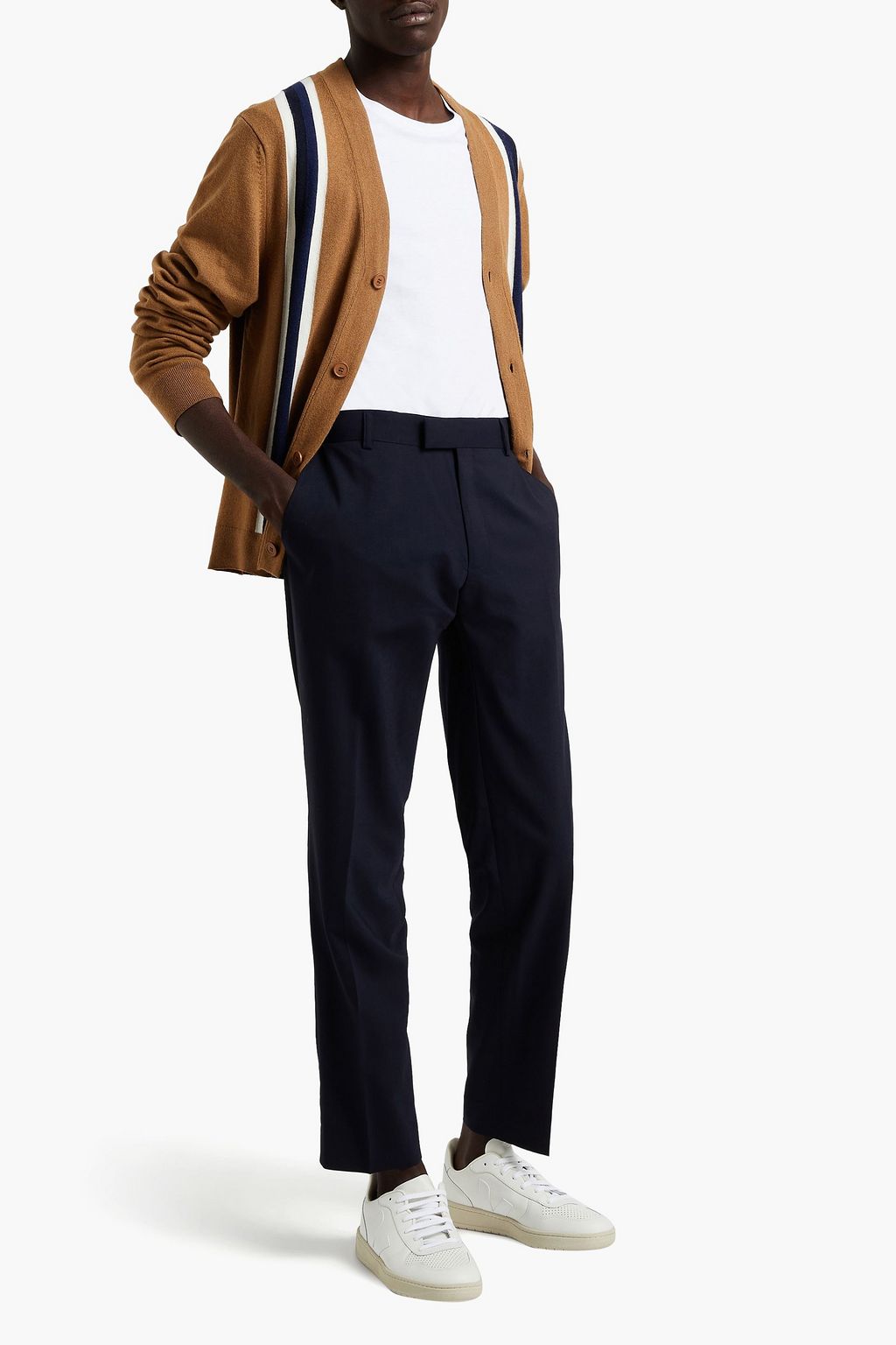 SANDRO Jupiter wool-blend crepe tapered pants