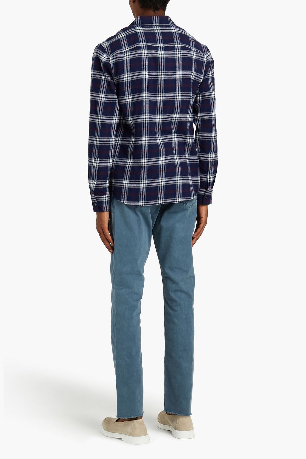 JAMES PERSE Slim-fit brushed stretch-cotton twill pants
