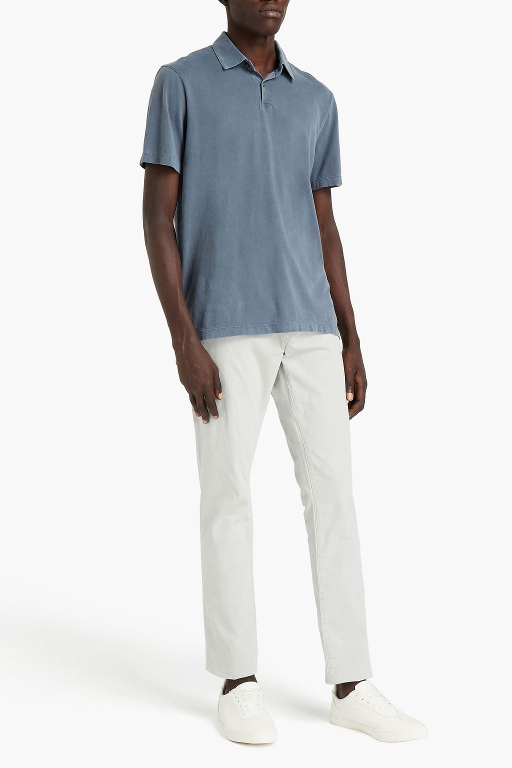 JAMES PERSE Slim-fit brushed stretch-cotton twill pants