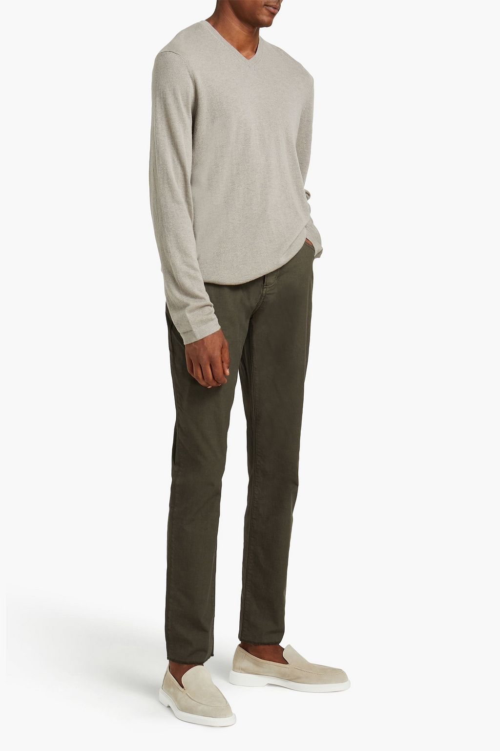JAMES PERSE Cotton-blend twill pants