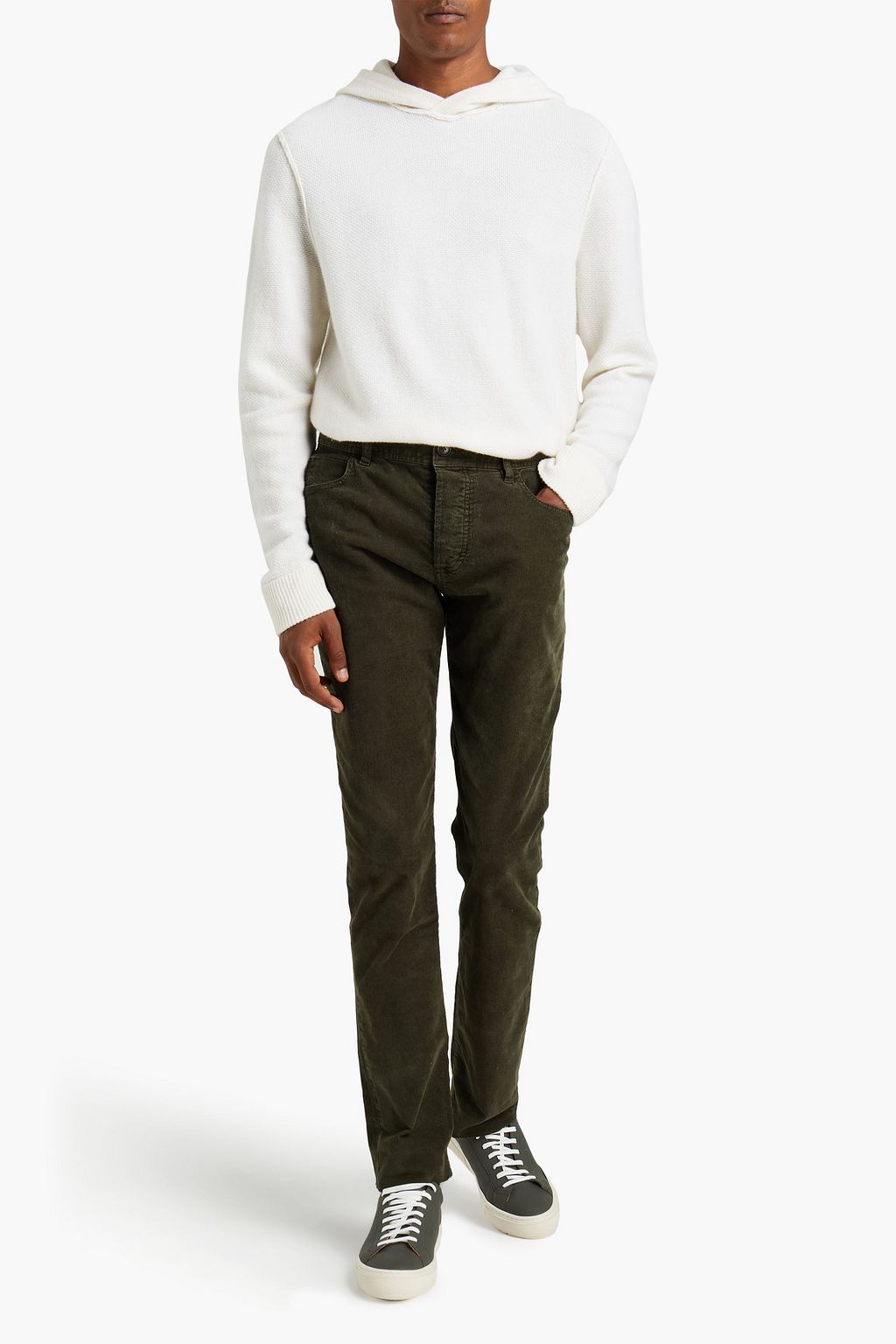 JAMES PERSE Slim-fit cotton-blend corduroy pants