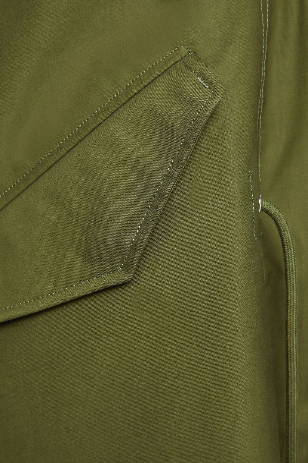 TORY BURCH Oversized cotton-blend gabardine hooded parka
