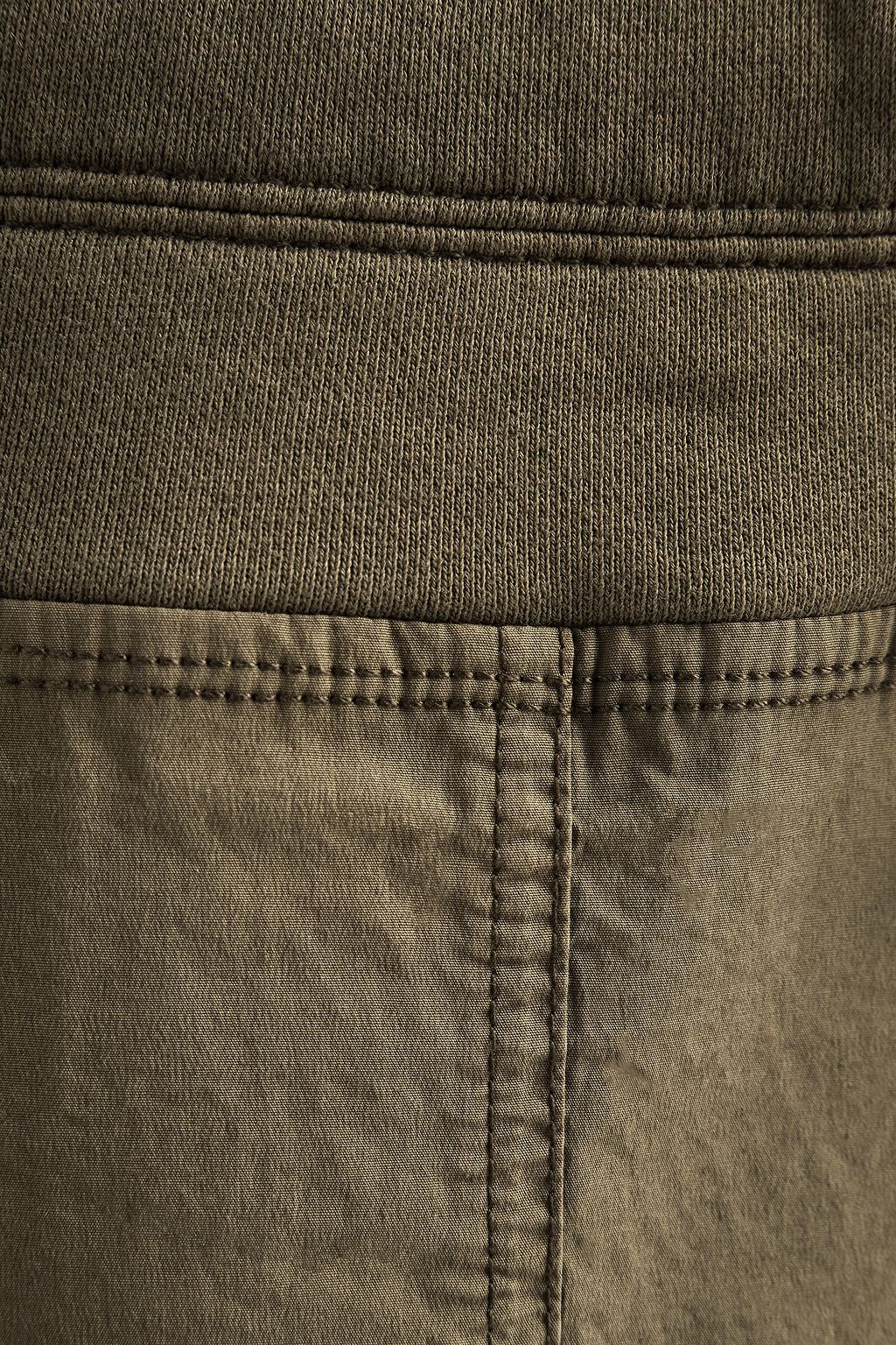 JAMES PERSE Jersey-paneled stretch-cotton poplin pants
