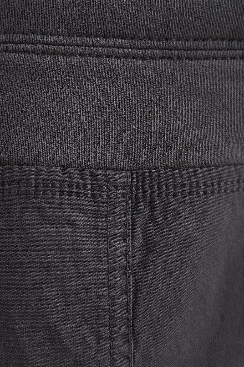 JAMES PERSE Mixed Media jersey-paneled stretch-cotton poplin drawstring pants