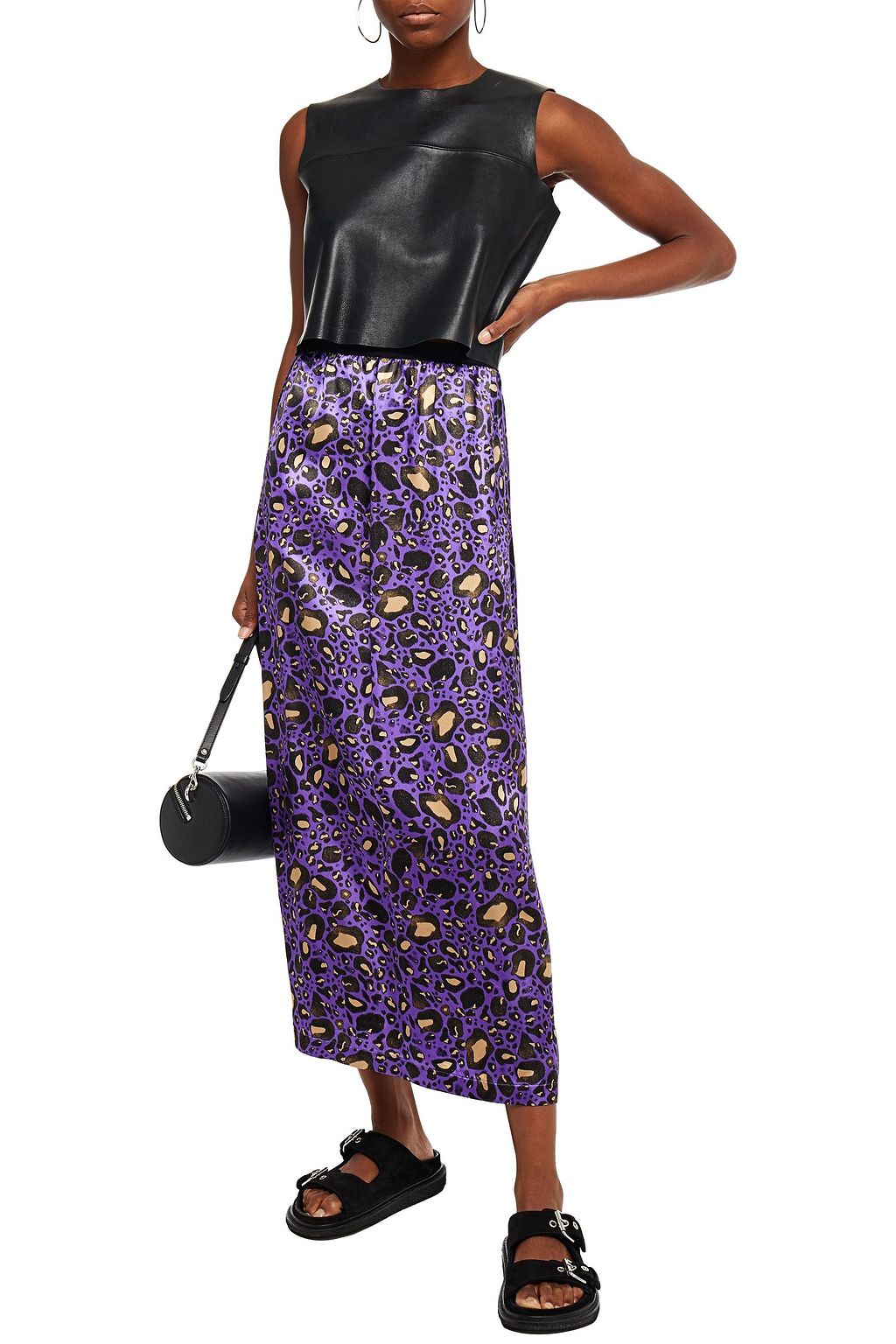 MM6 MAISON MARGIELA Leopard-print midi skirt