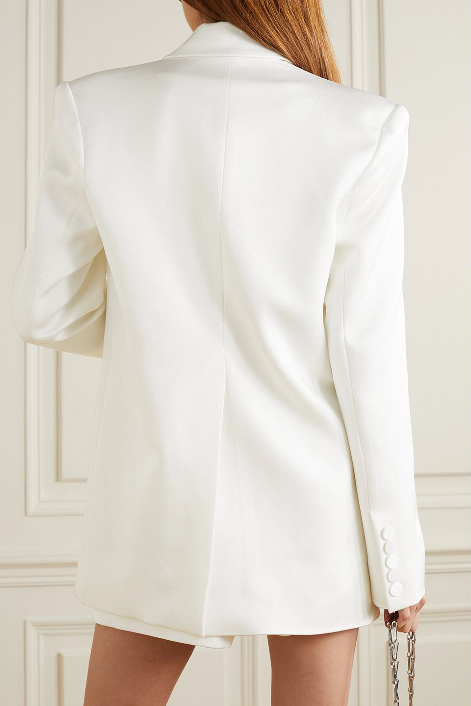 ALEX PERRY HARTFORD SATIN-CREPE BLAZER