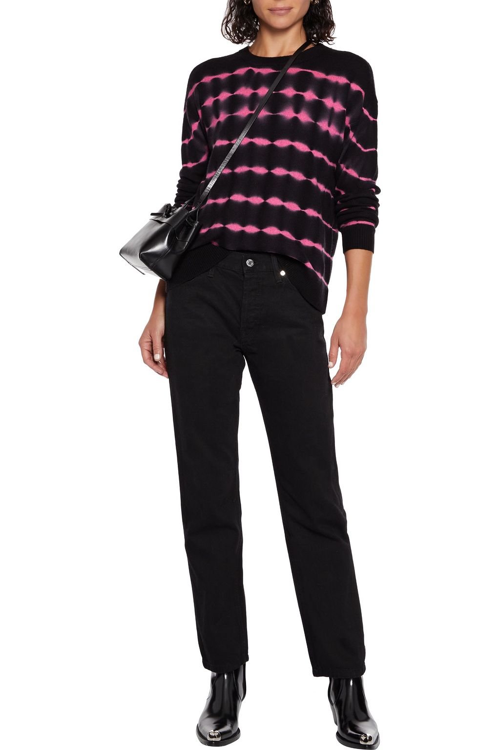 ALICE + OLIVIA Gleeson tie-dyed cashmere-blend sweater
