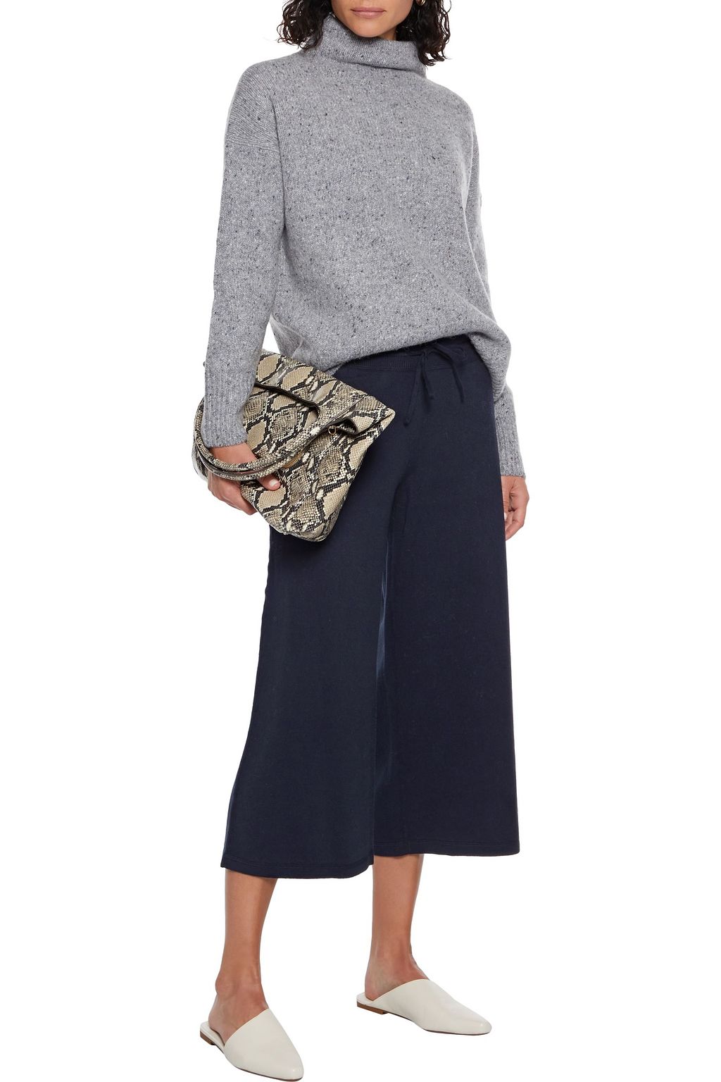 VINCE. French cotton-terry culottes