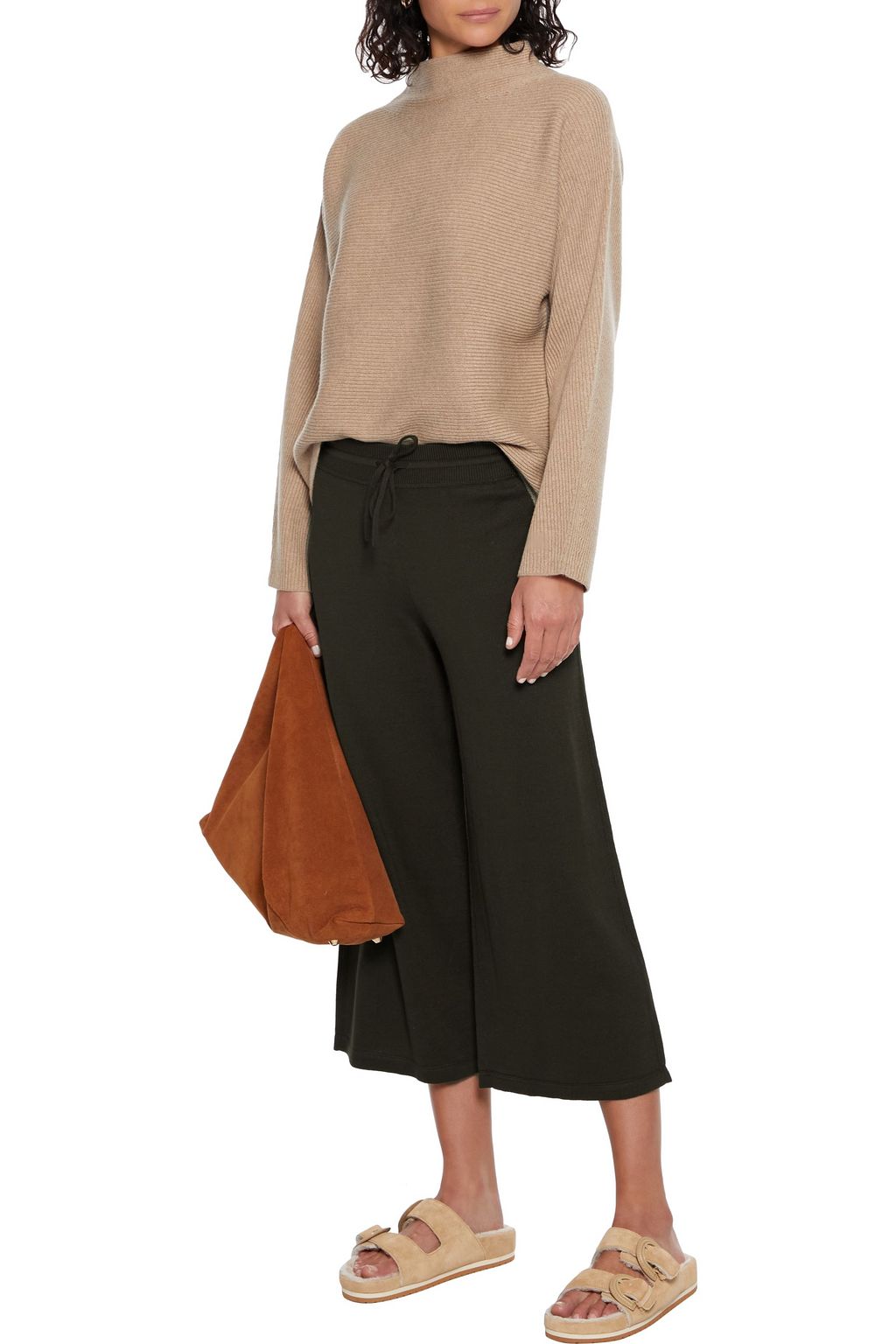 VINCE. French cotton-terry culottes