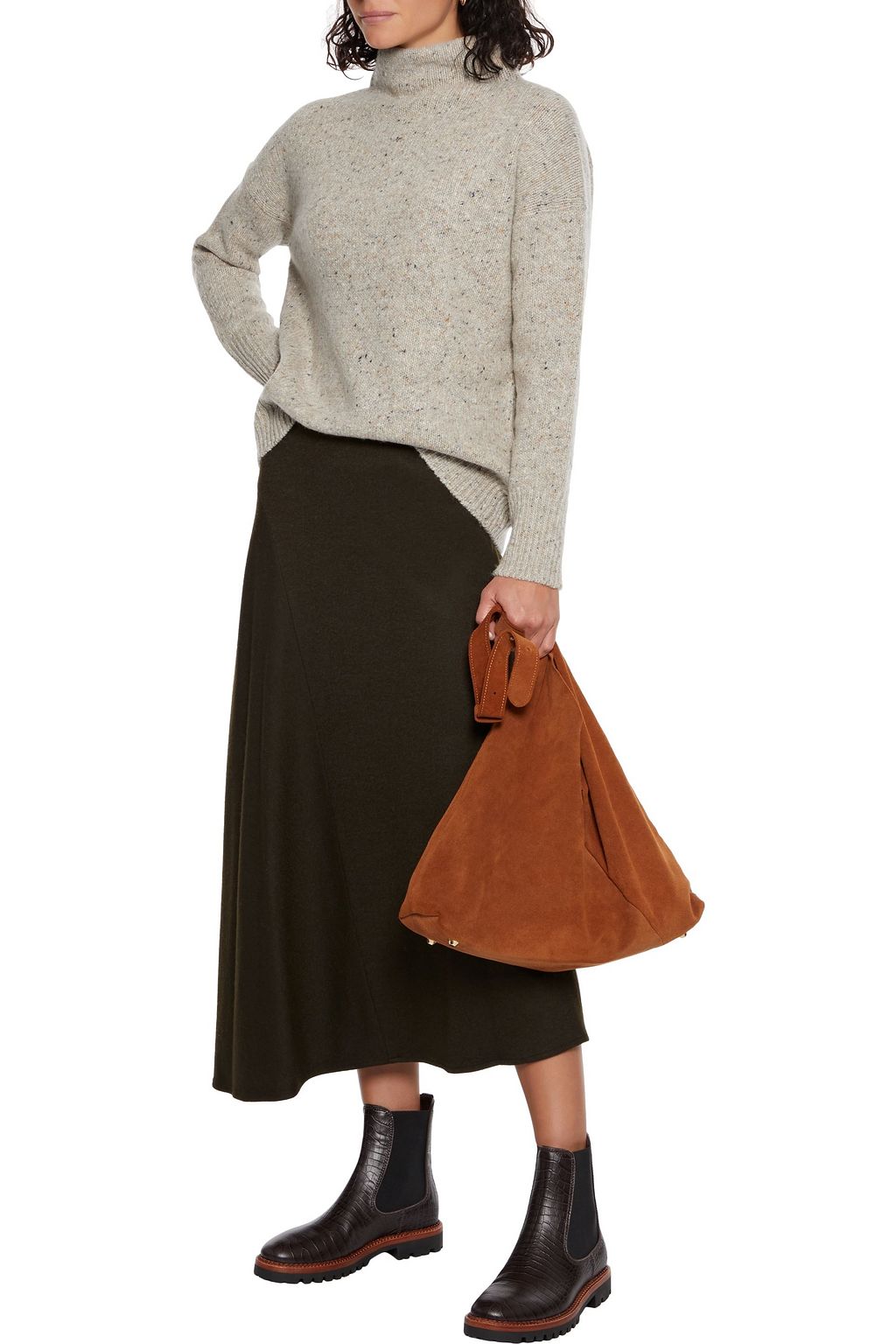 VINCE. Donegal wool-blend turtleneck sweater