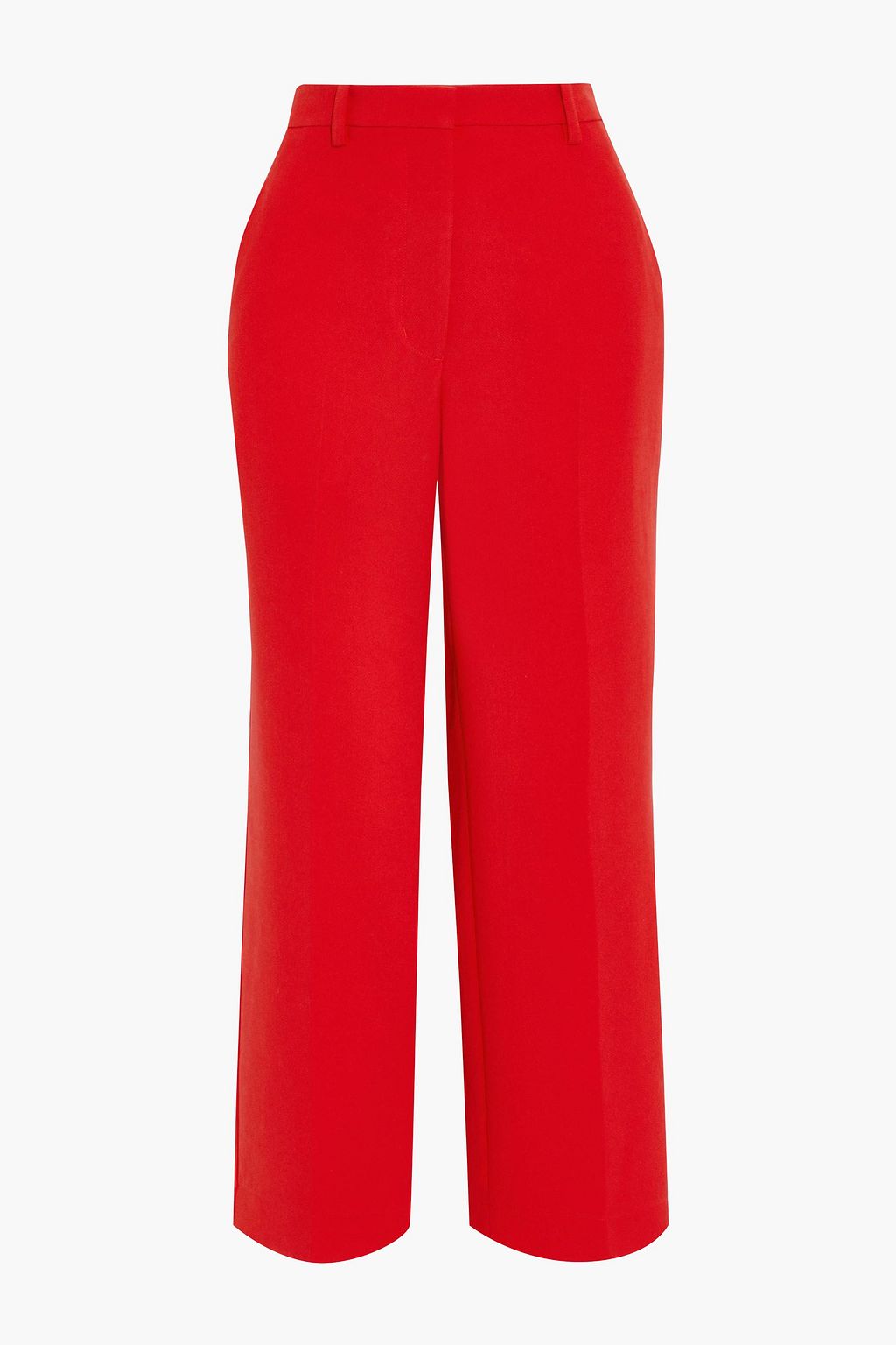 Cropped crepe straight-leg pants 