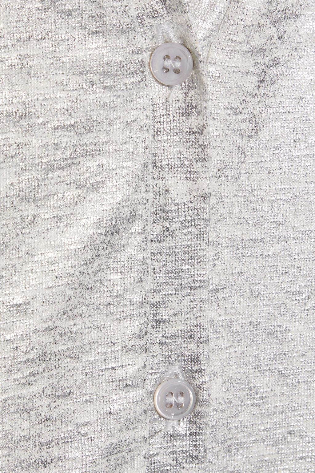 MAJESTIC FILATURES Metallic stretch-linen jersey cardigan