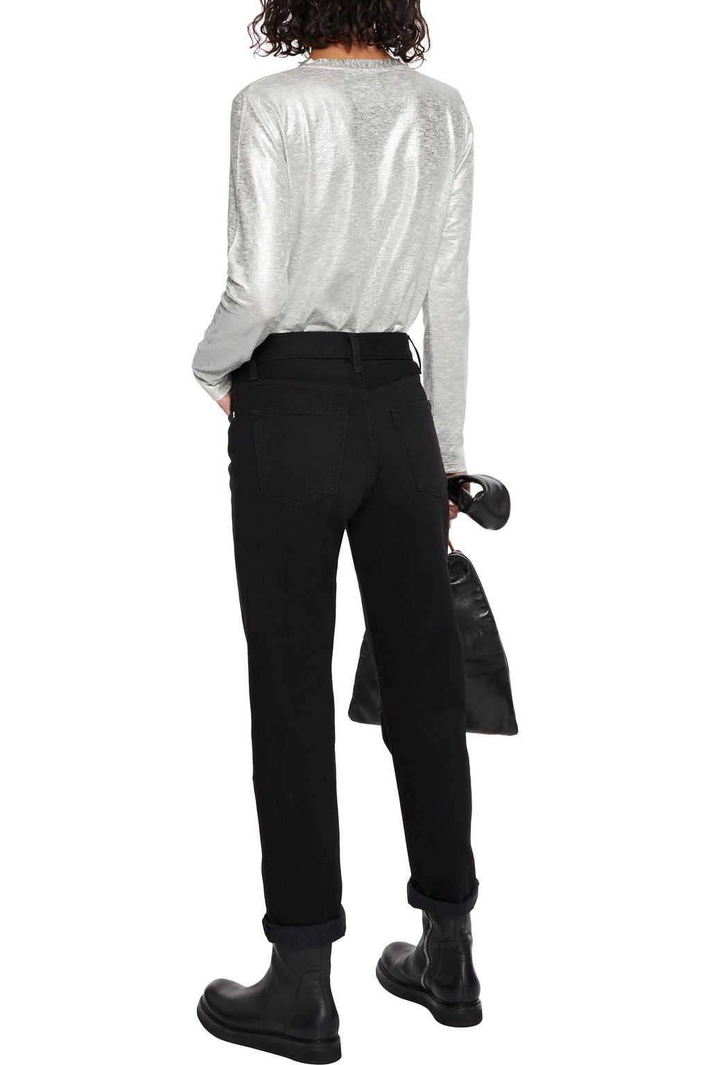 MAJESTIC FILATURES Metallic stretch-linen jersey cardigan
