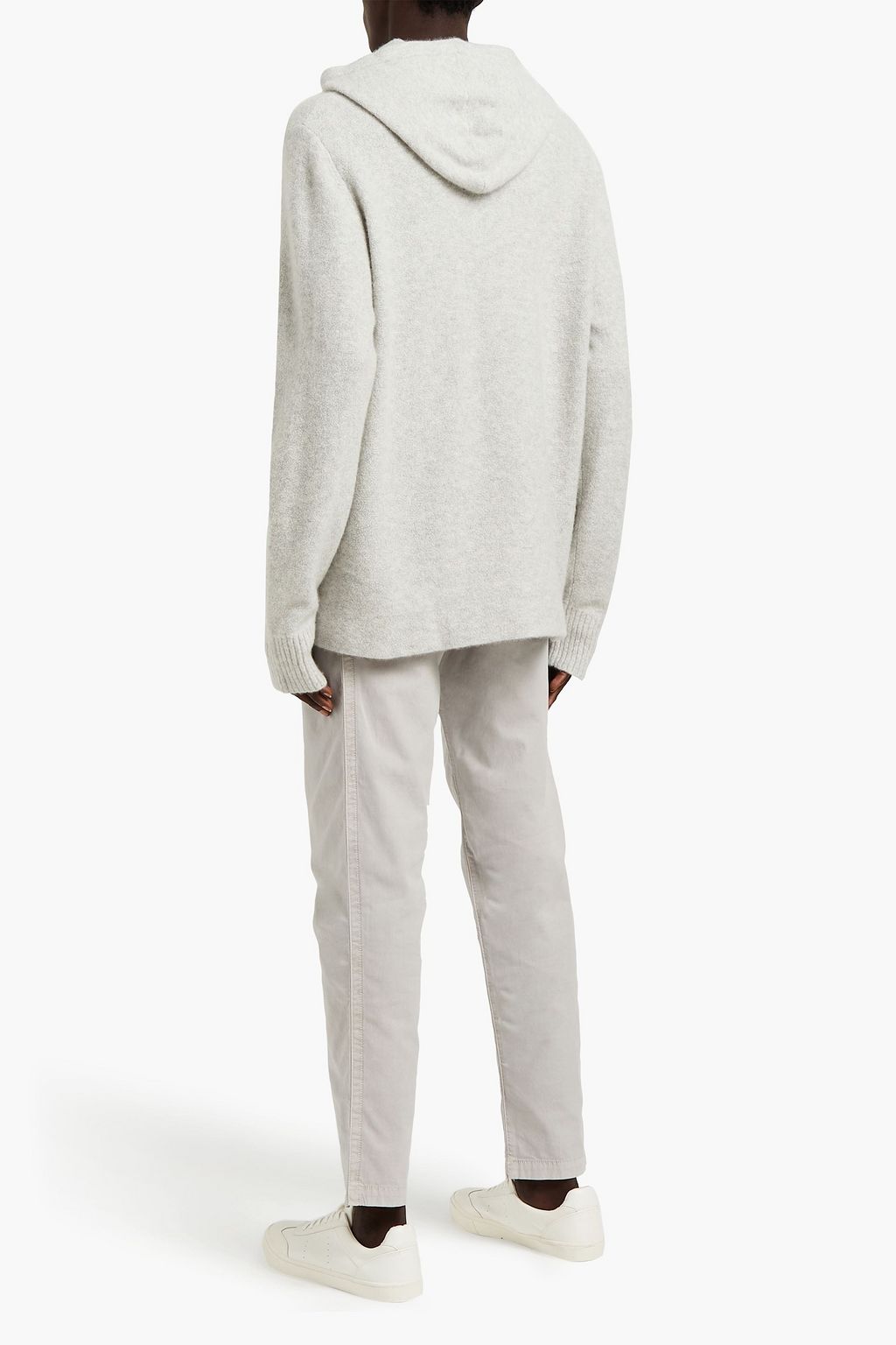 JAMES PERSE Brushed mélange cashmere-blend hoodie