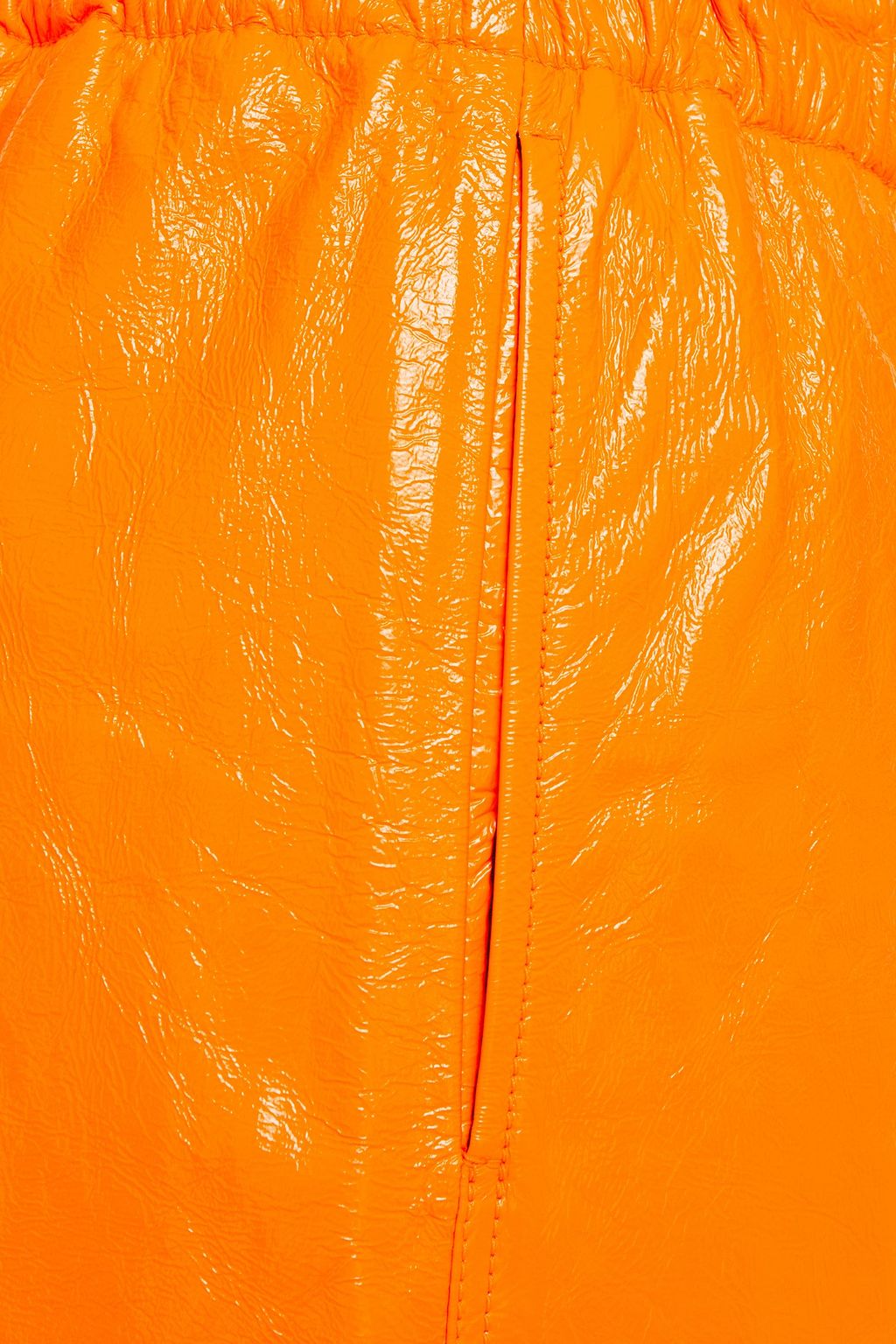 MM6 MAISON MARGIELA Cropped cracked patent-leather straight-leg pants