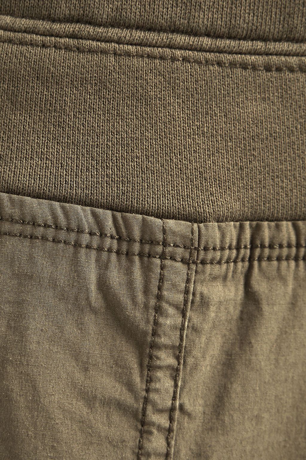 JAMES PERSE French cotton terry-paneled stretch-cotton poplin shorts