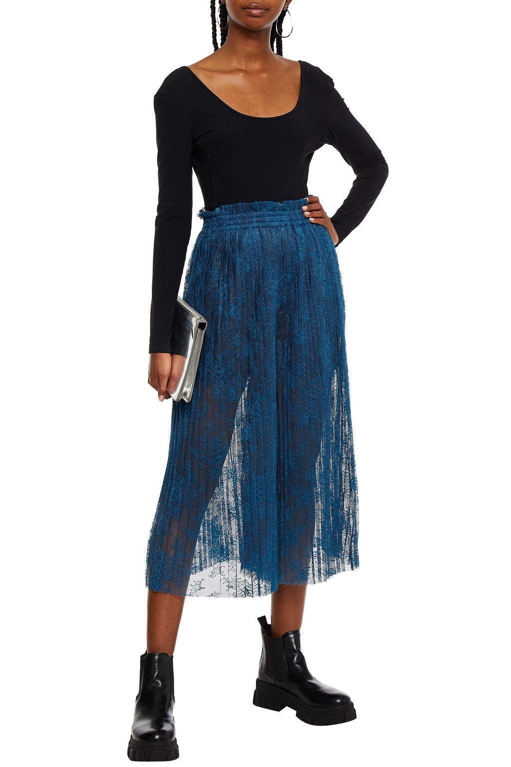 MM6 MAISON MARGIELA Pleated lace culottes