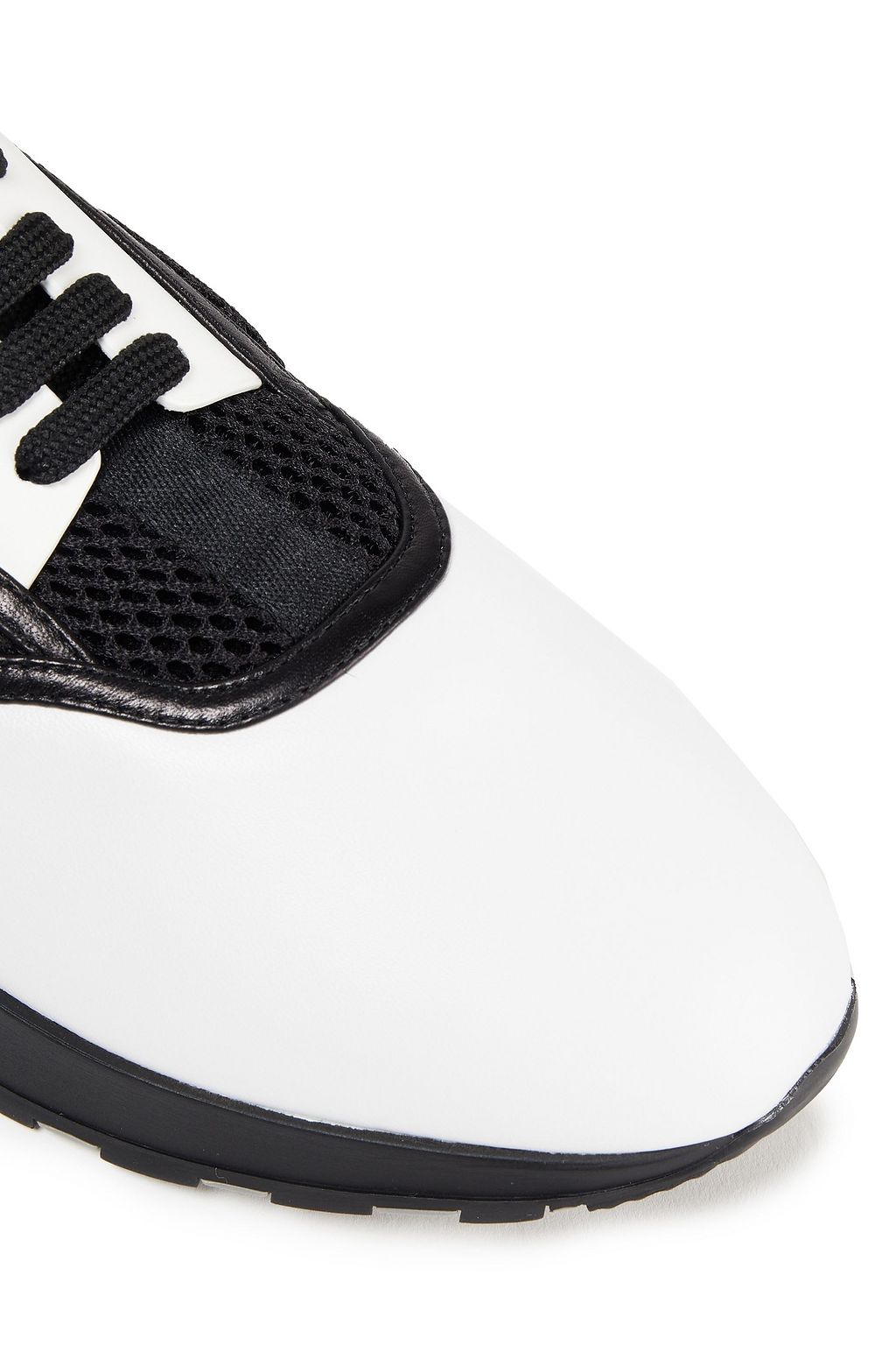 SERGIO ROSSI Leather and mesh sneakers