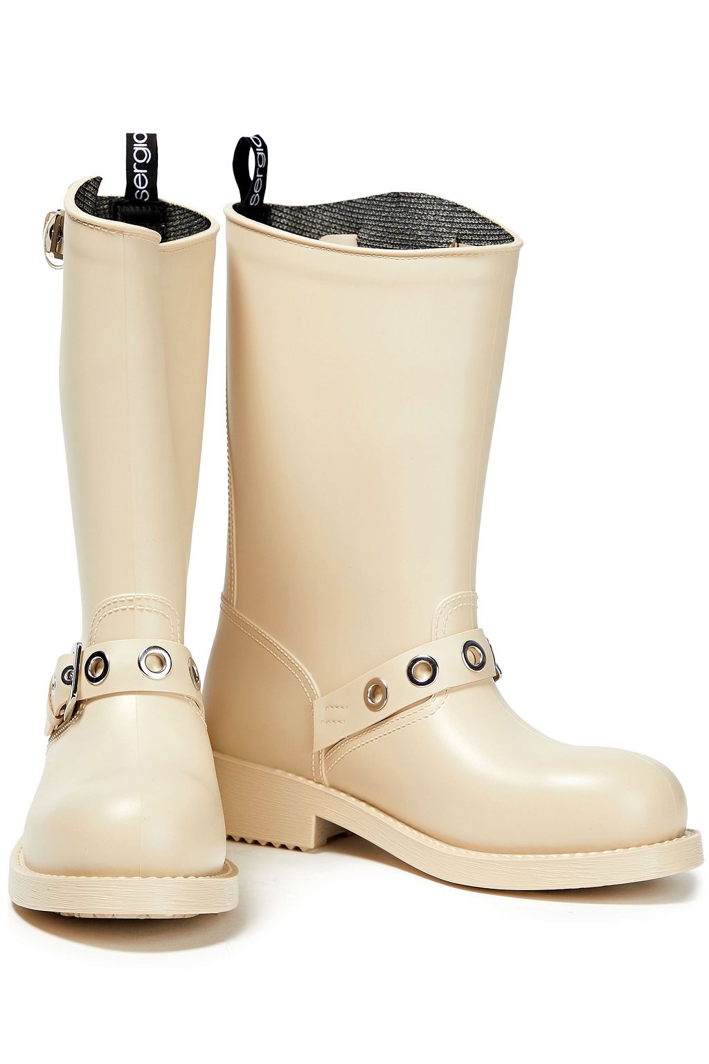 SERGIO ROSSI Buckled rubber rain boots