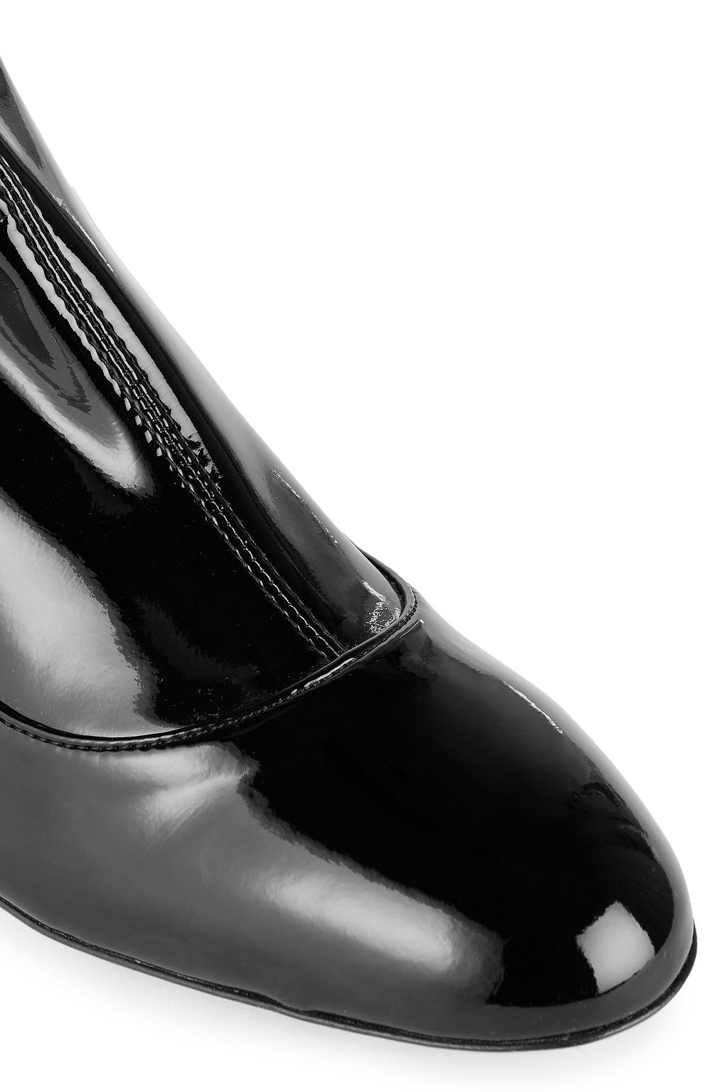 SERGIO ROSSI Faux patent-leather thigh boots