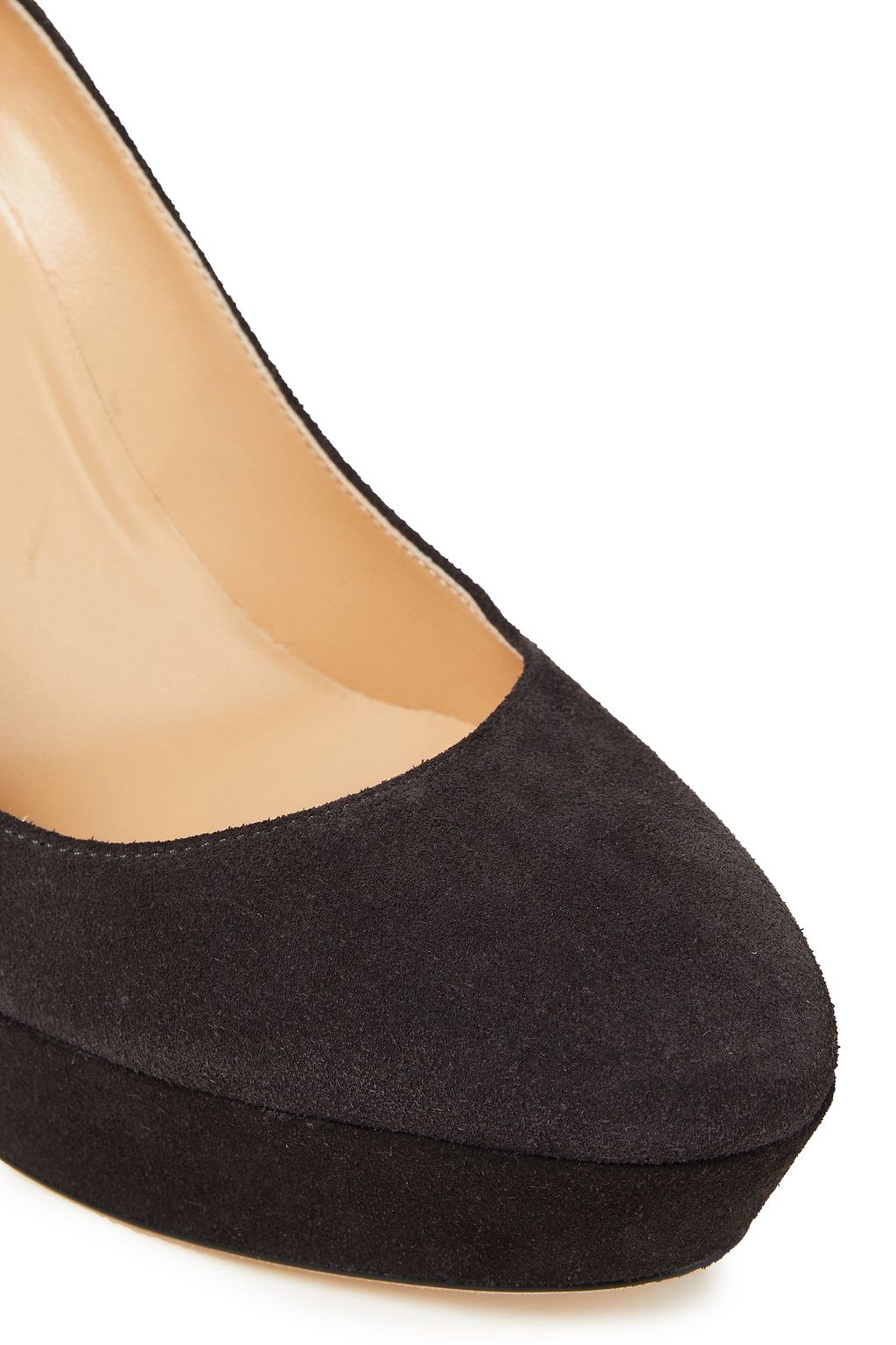 SERGIO ROSSI Suede platform pumps
