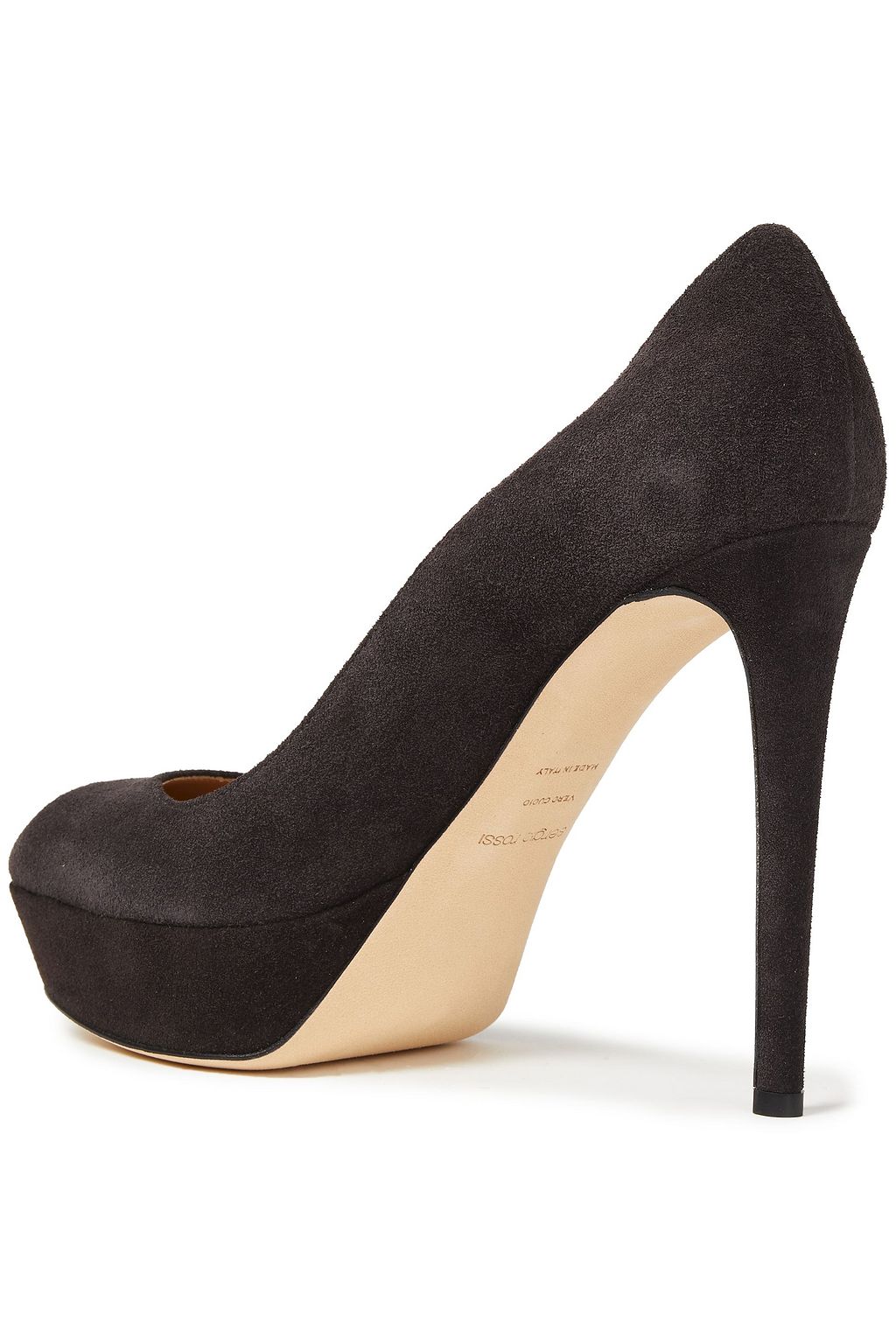 SERGIO ROSSI Suede platform pumps
