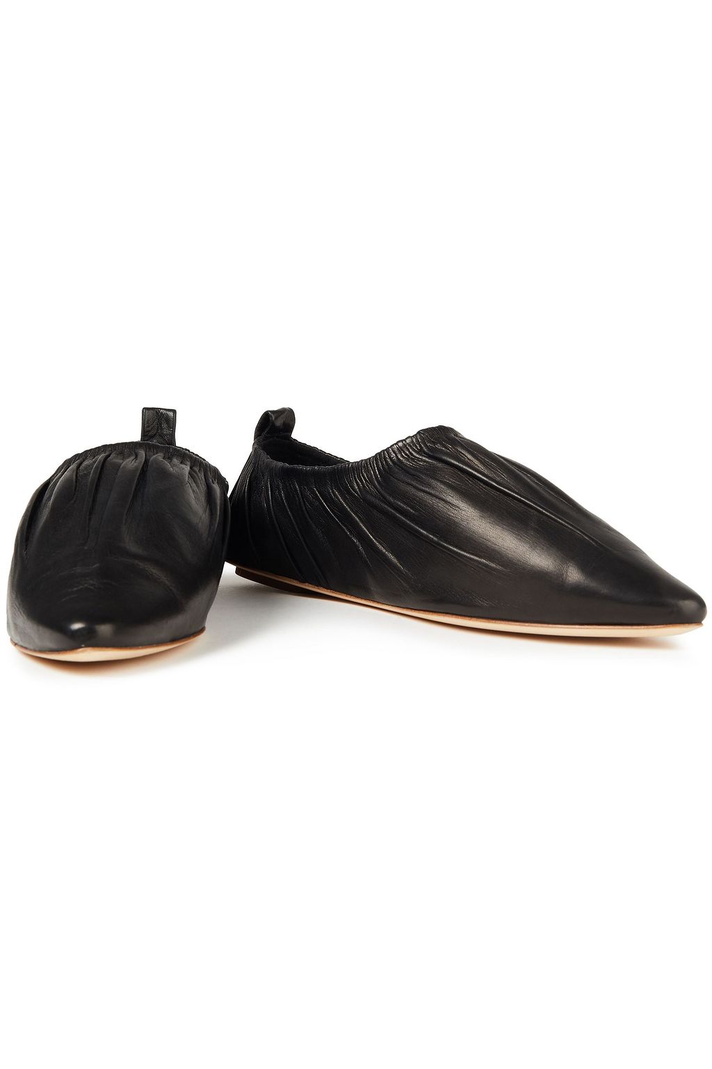 NANUSHKA Matangi gathered tie-dyed leather point-toe flats