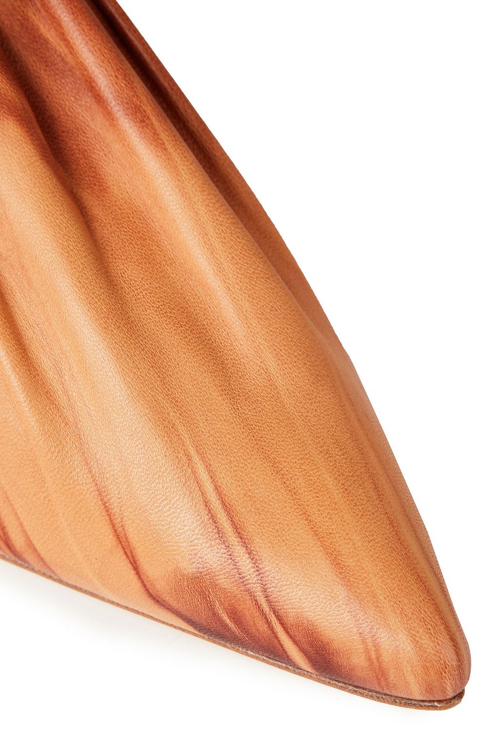 NANUSHKA Gathered tie-dyed leather slingback point-toe flats