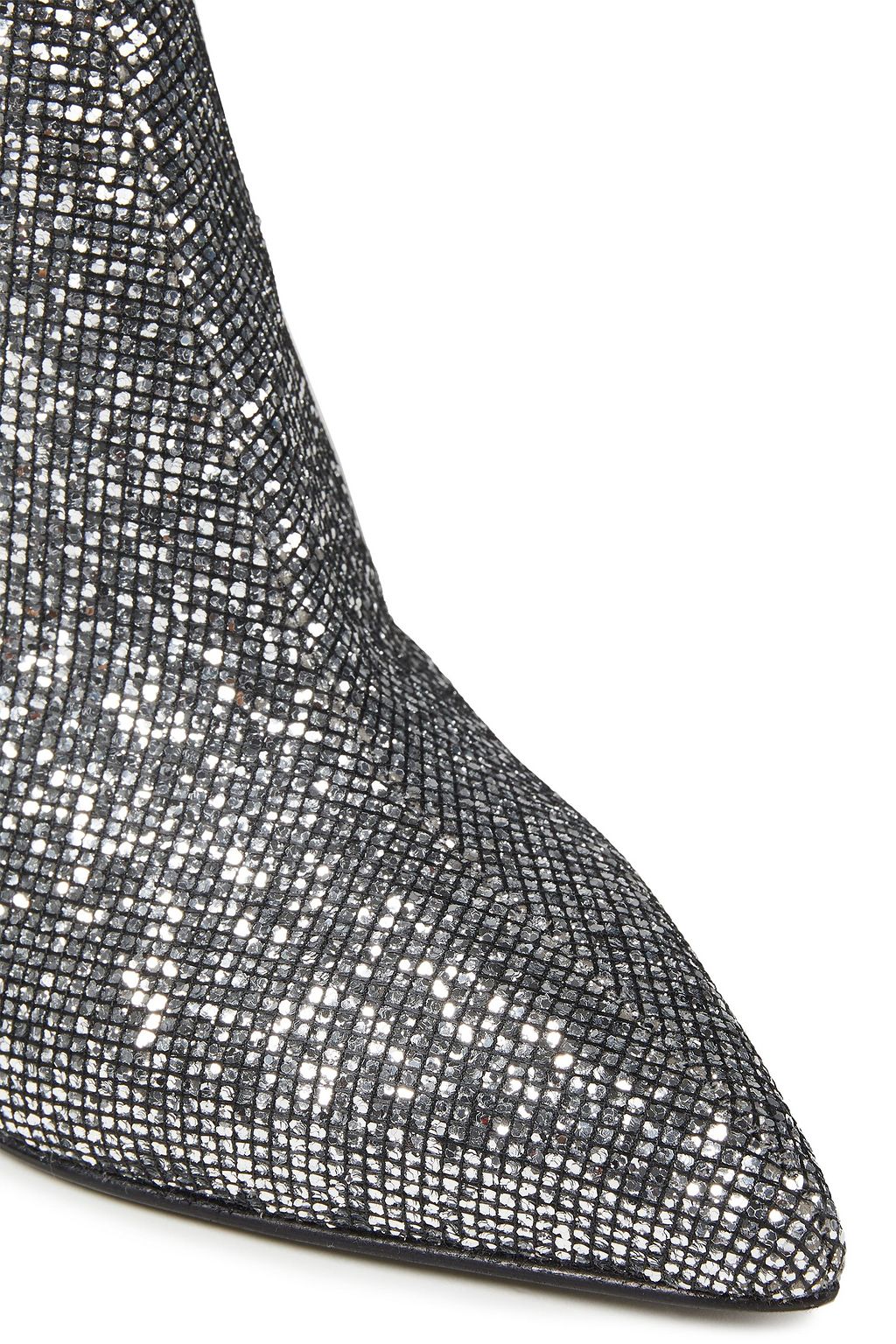 SERGIO ROSSI Glittered woven ankle boots