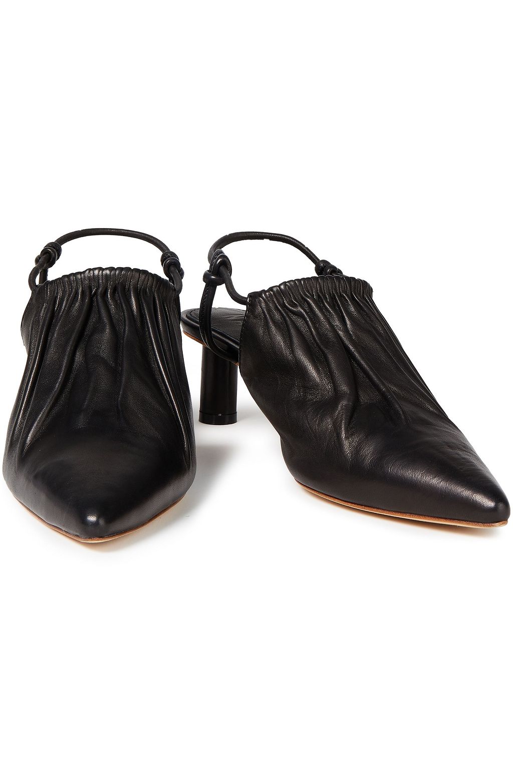 NANUSHKA Gathered leather pumps