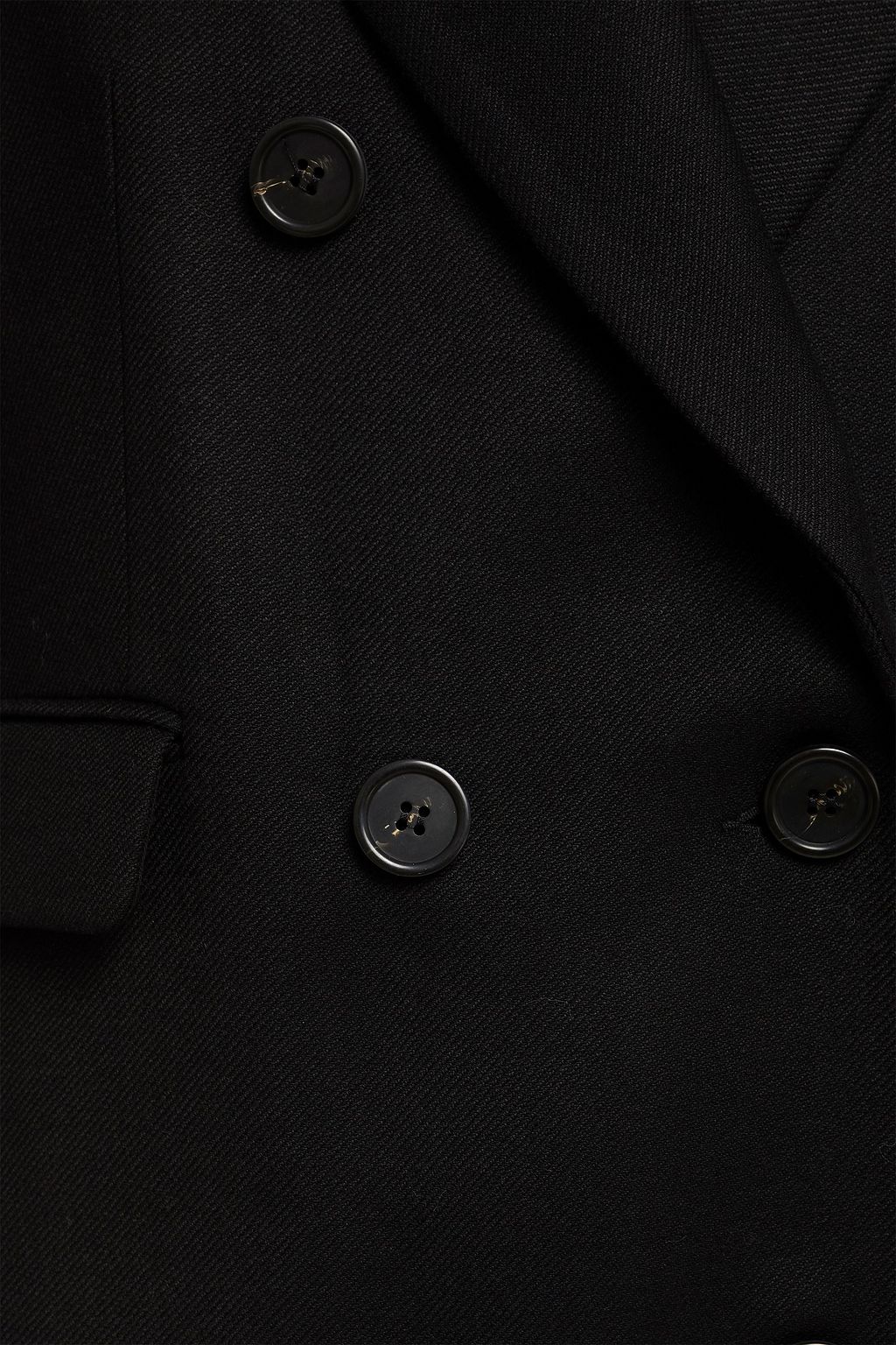 SANDRO Braven double-breasted wool-blend twill coat