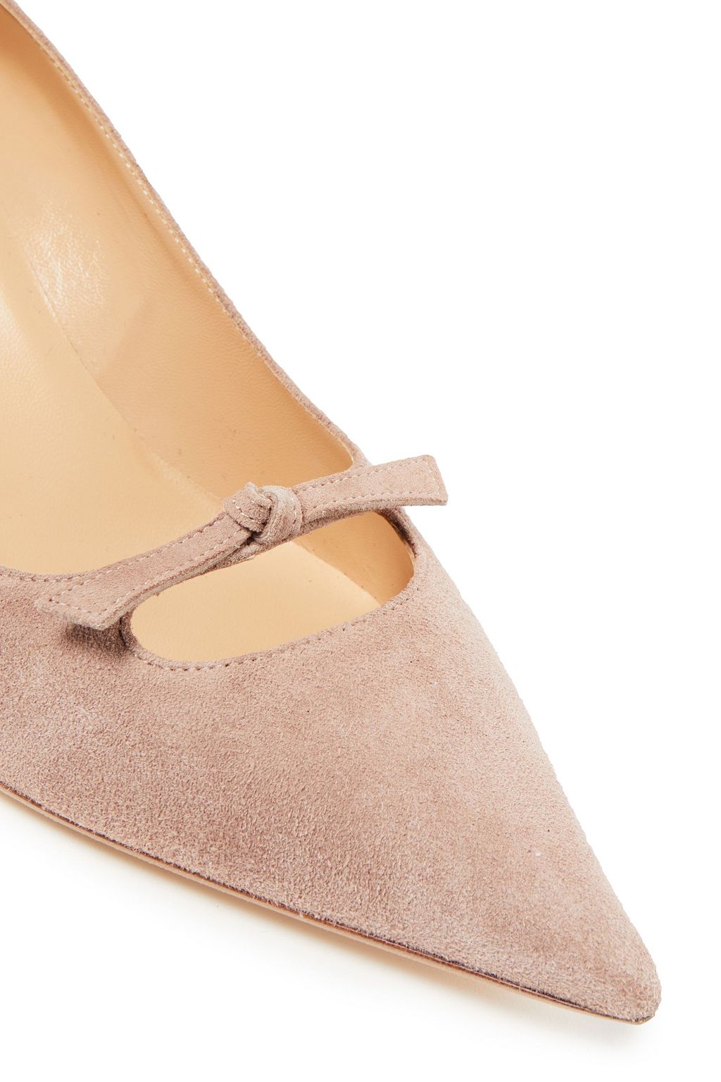 SERGIO ROSSI Knotted suede pumps