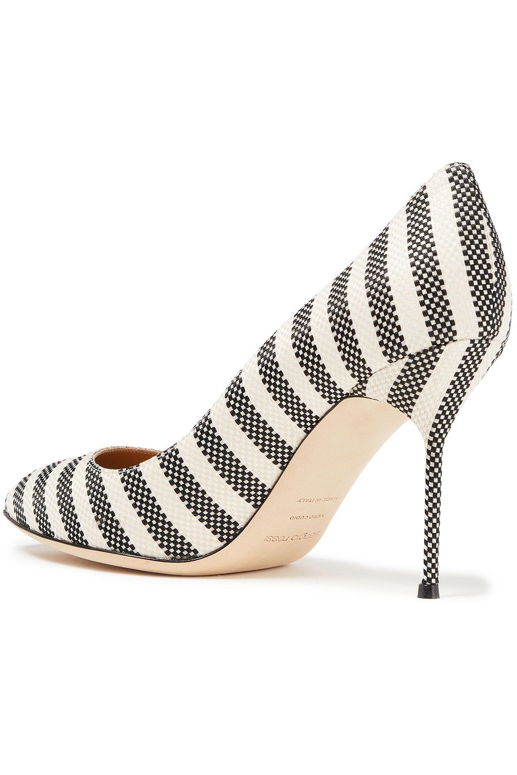 SERGIO ROSSI Striped jacquard pumps