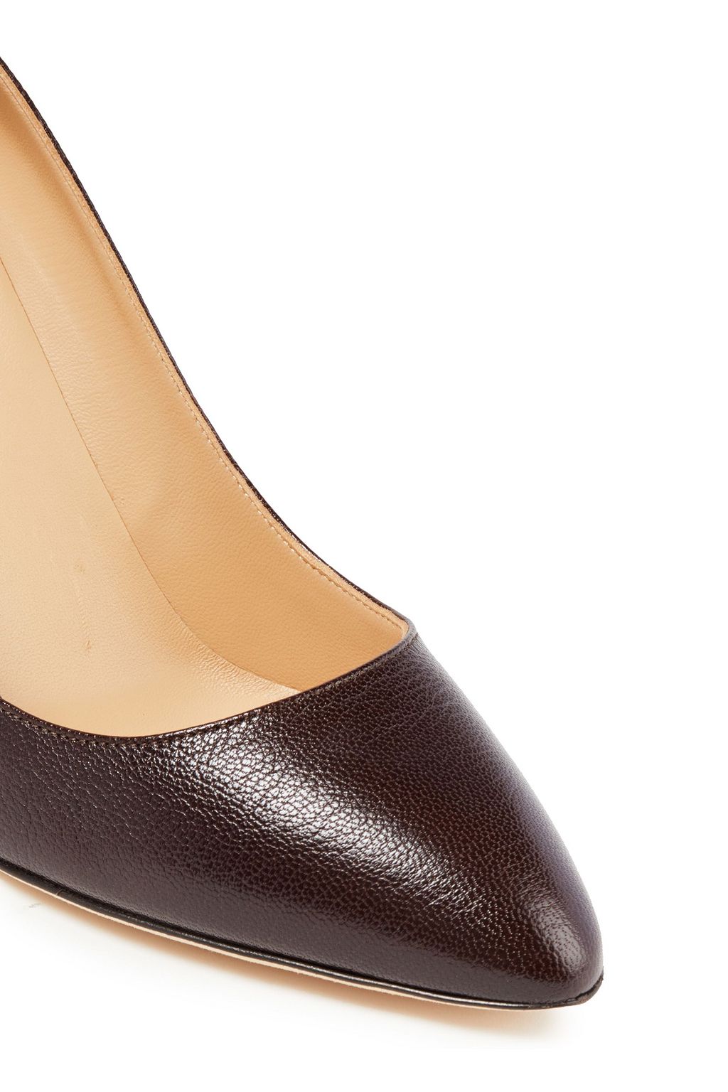 SERGIO ROSSI Textured-leather pumps