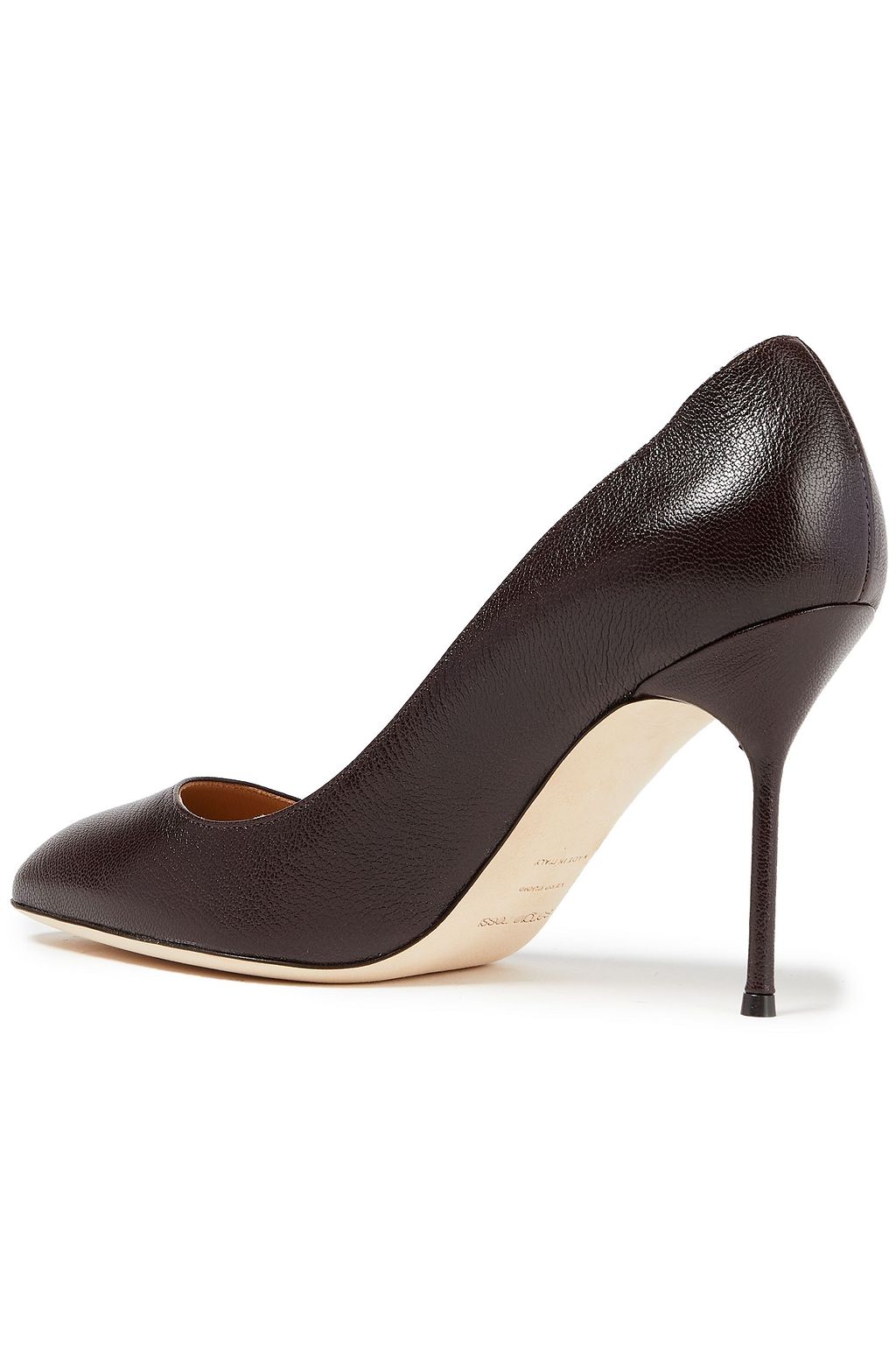 SERGIO ROSSI Textured-leather pumps